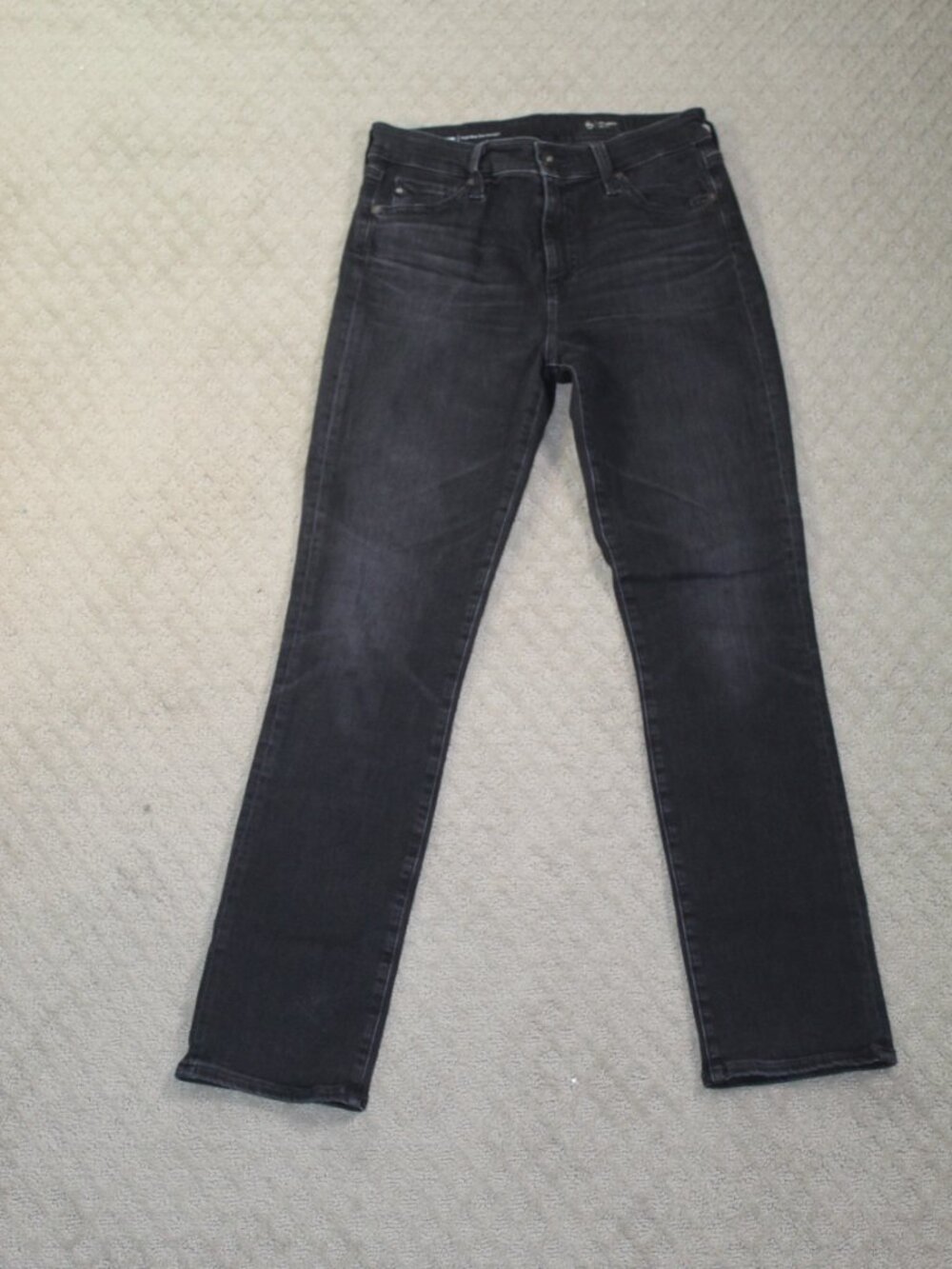 AG Adriano Goldschmied Mari Mid Rise Slim Straight Jeans Womens 28 Dark Wash